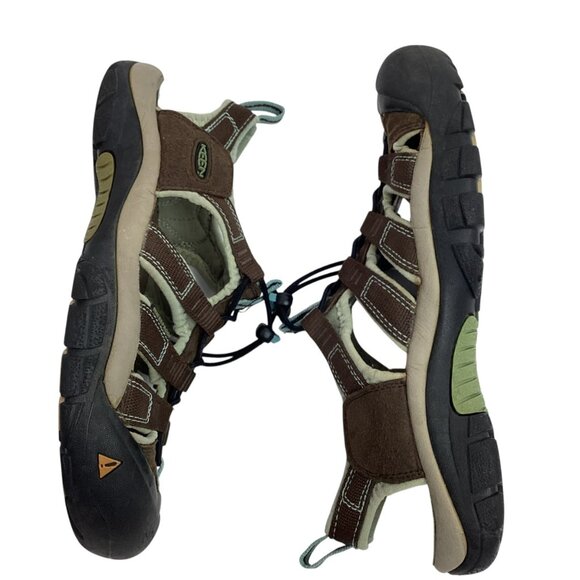 Keen Womens Brown/Blue Water Hiking Sandals Size 9 - Picture 3 of 8